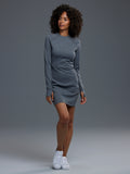 Nova Melange Mock Neck Dress