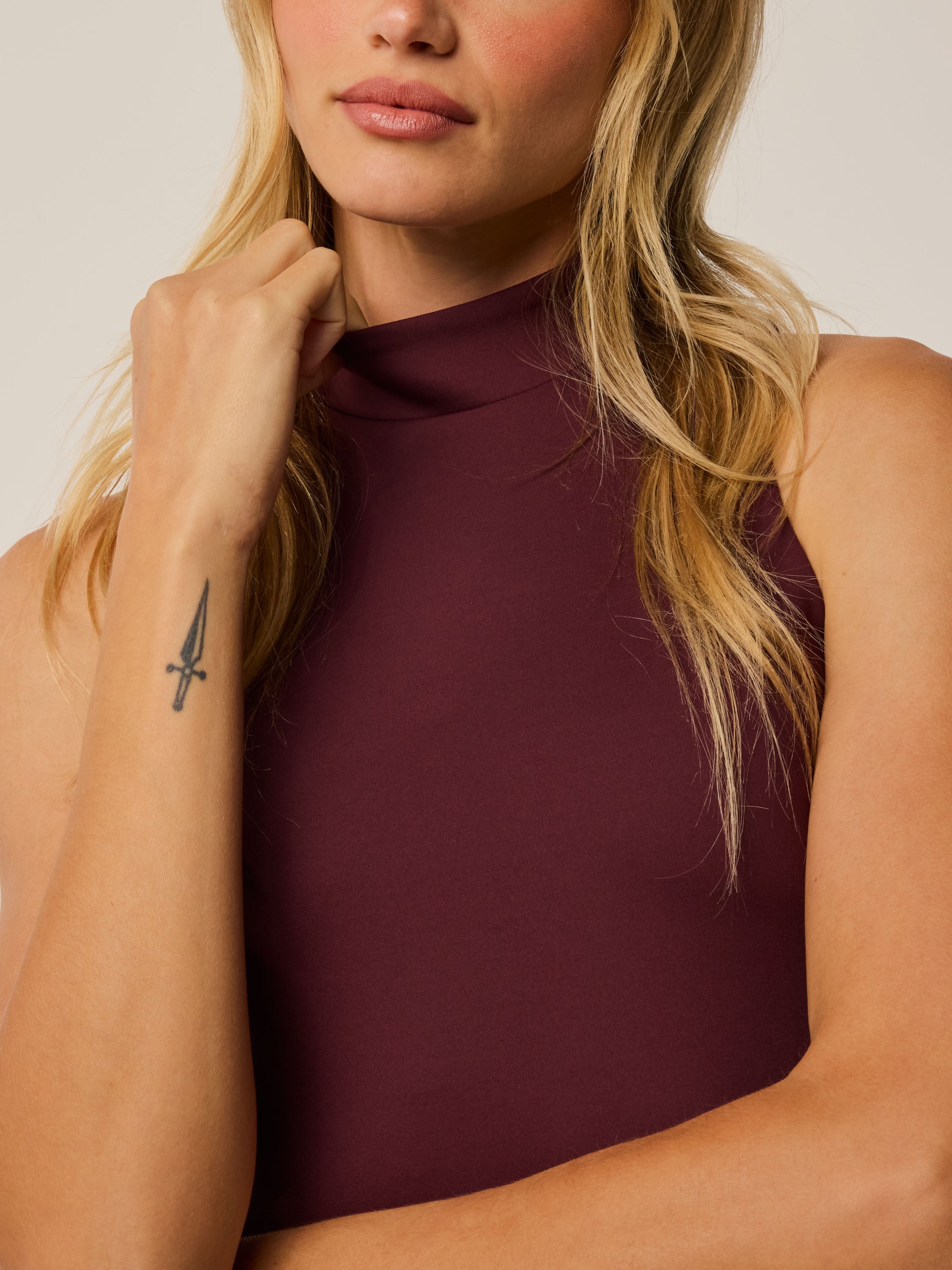 Sleeveless Nova Mock Neck Dress