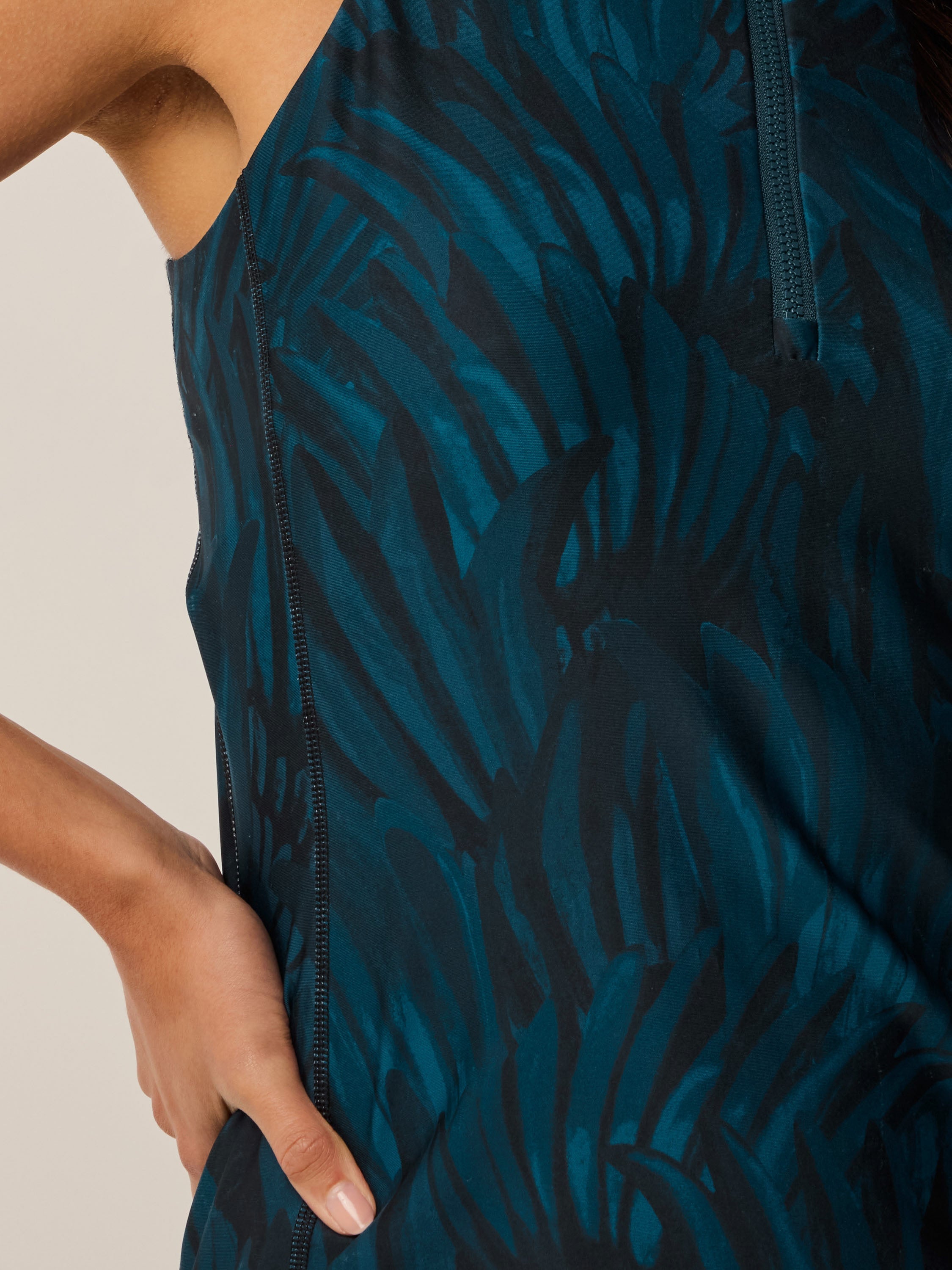 Camo Feather Nova Mock Neck Dress