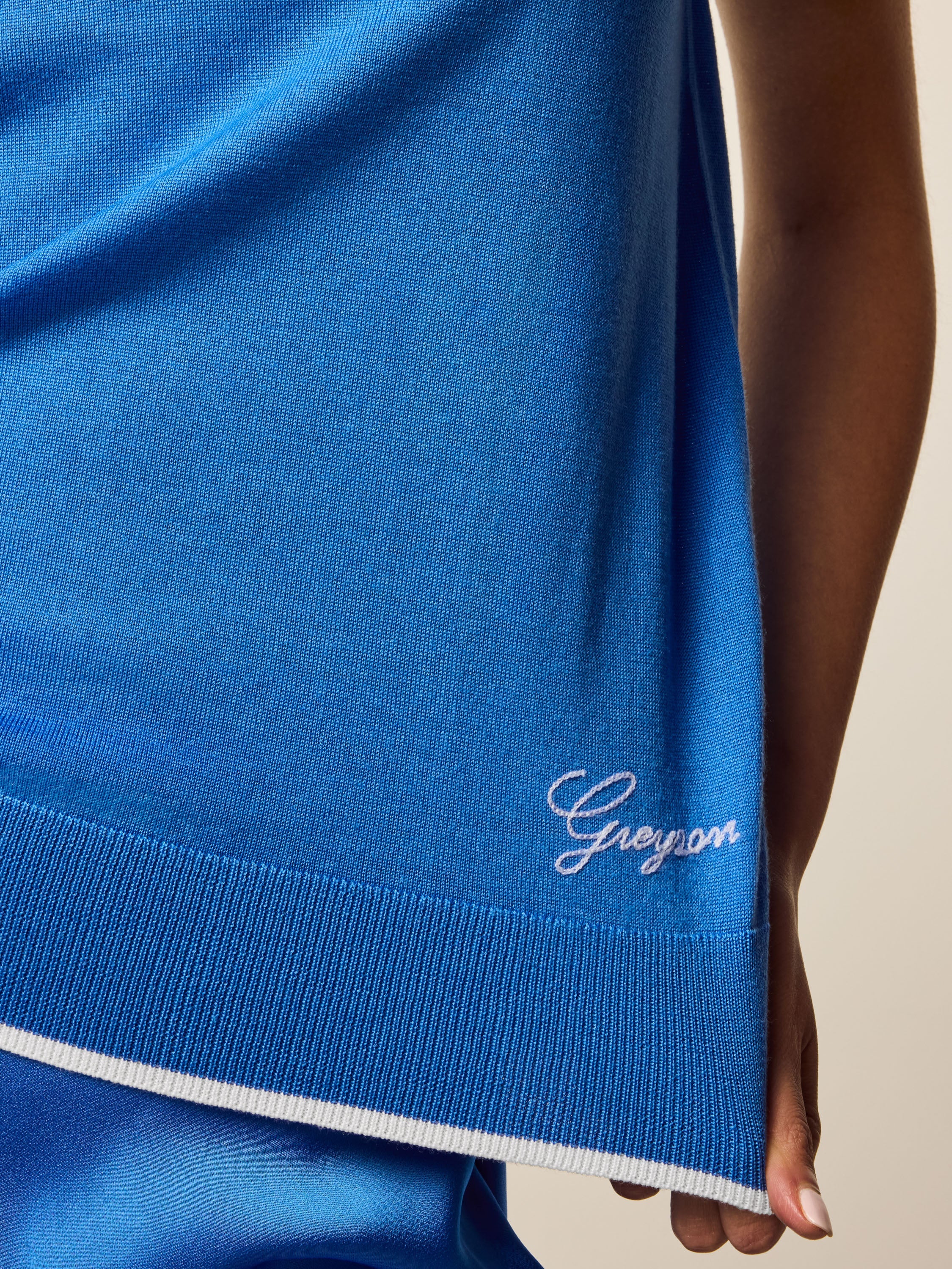 Bardot Script Short Sleeve Sweater Polo