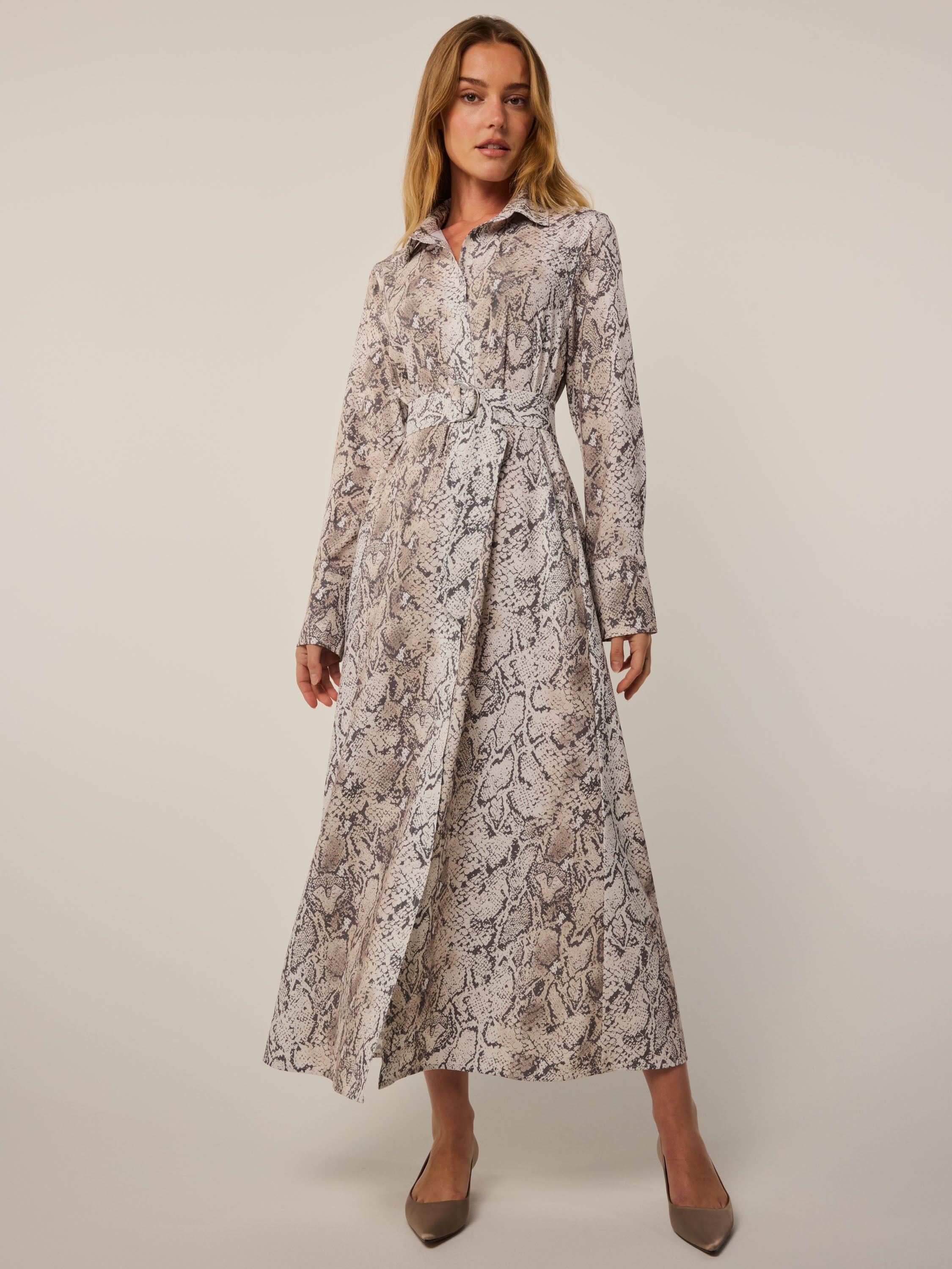 Ashe Wolf Scales Shirt Dress