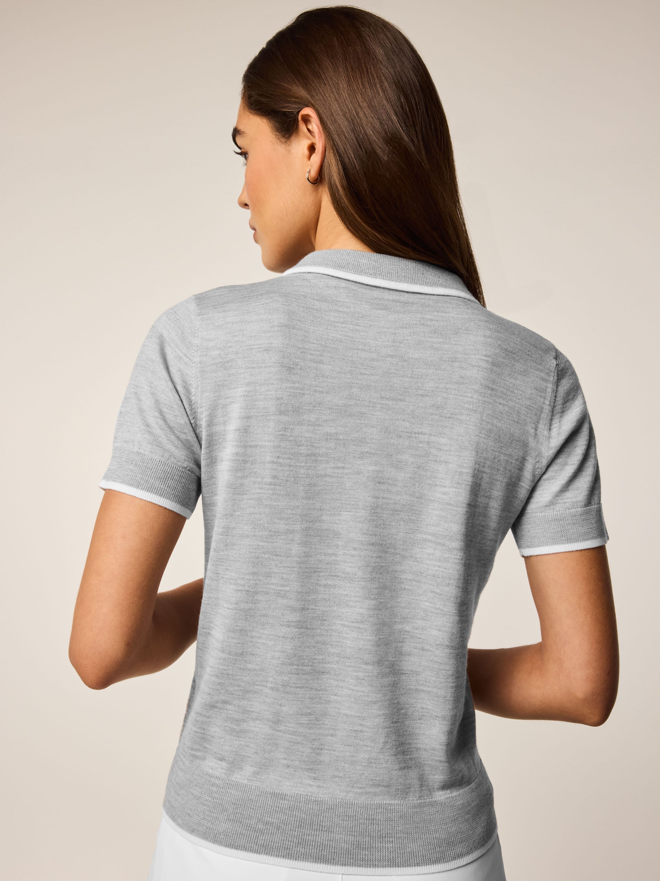 Bardot Script Short Sleeve Sweater Polo