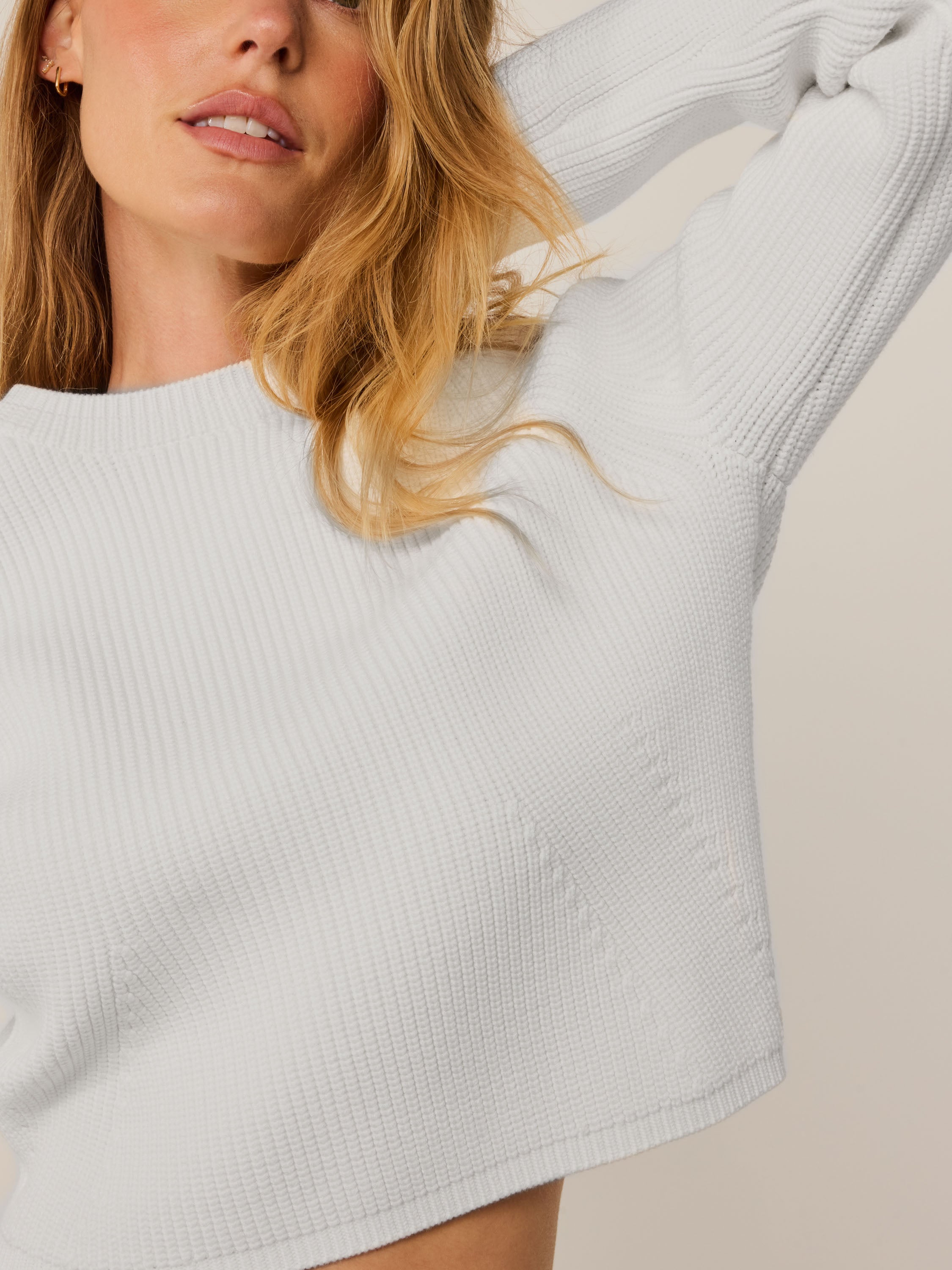 Athena Cropped Crewneck Sweater