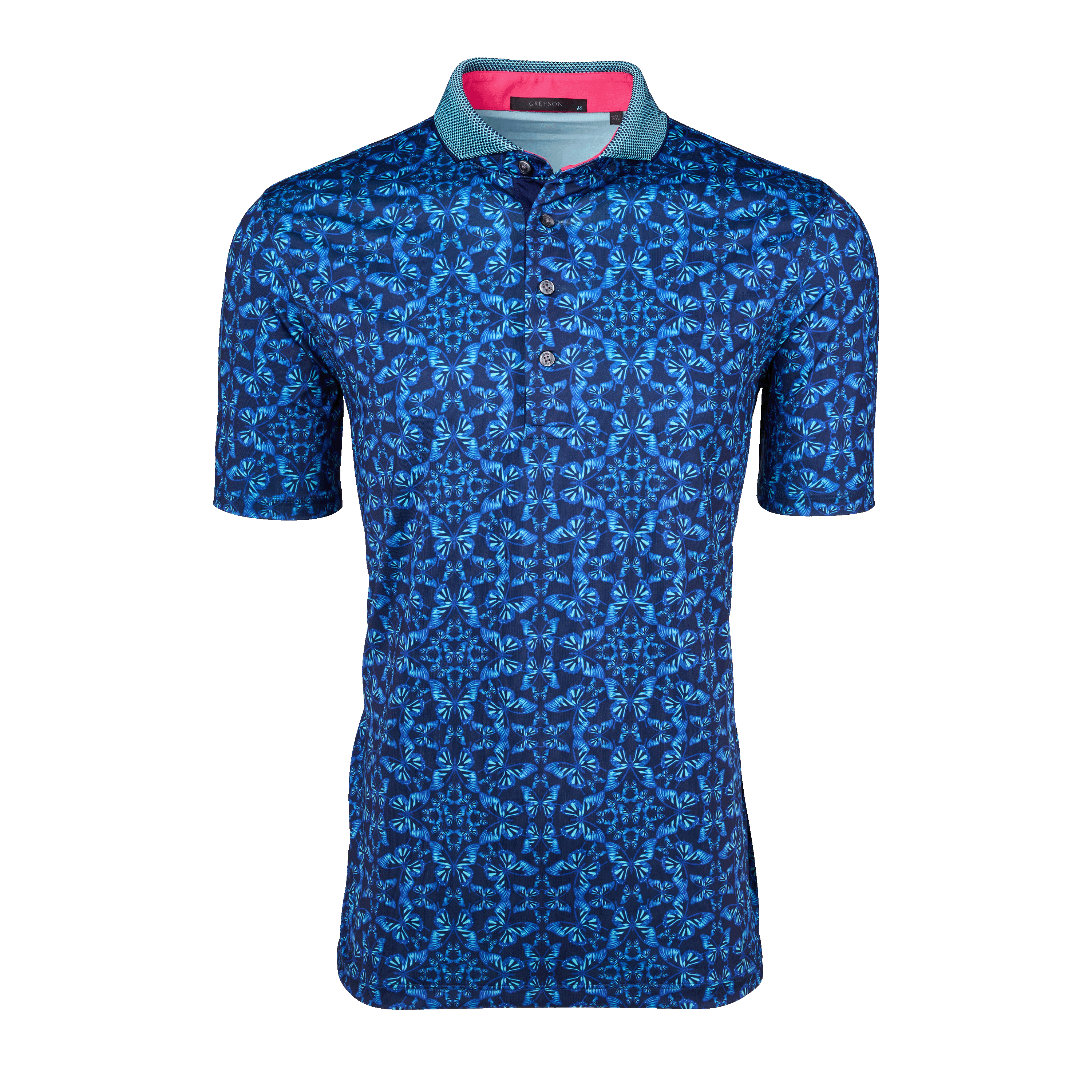 Blue Migration Short Sleeve Polo
