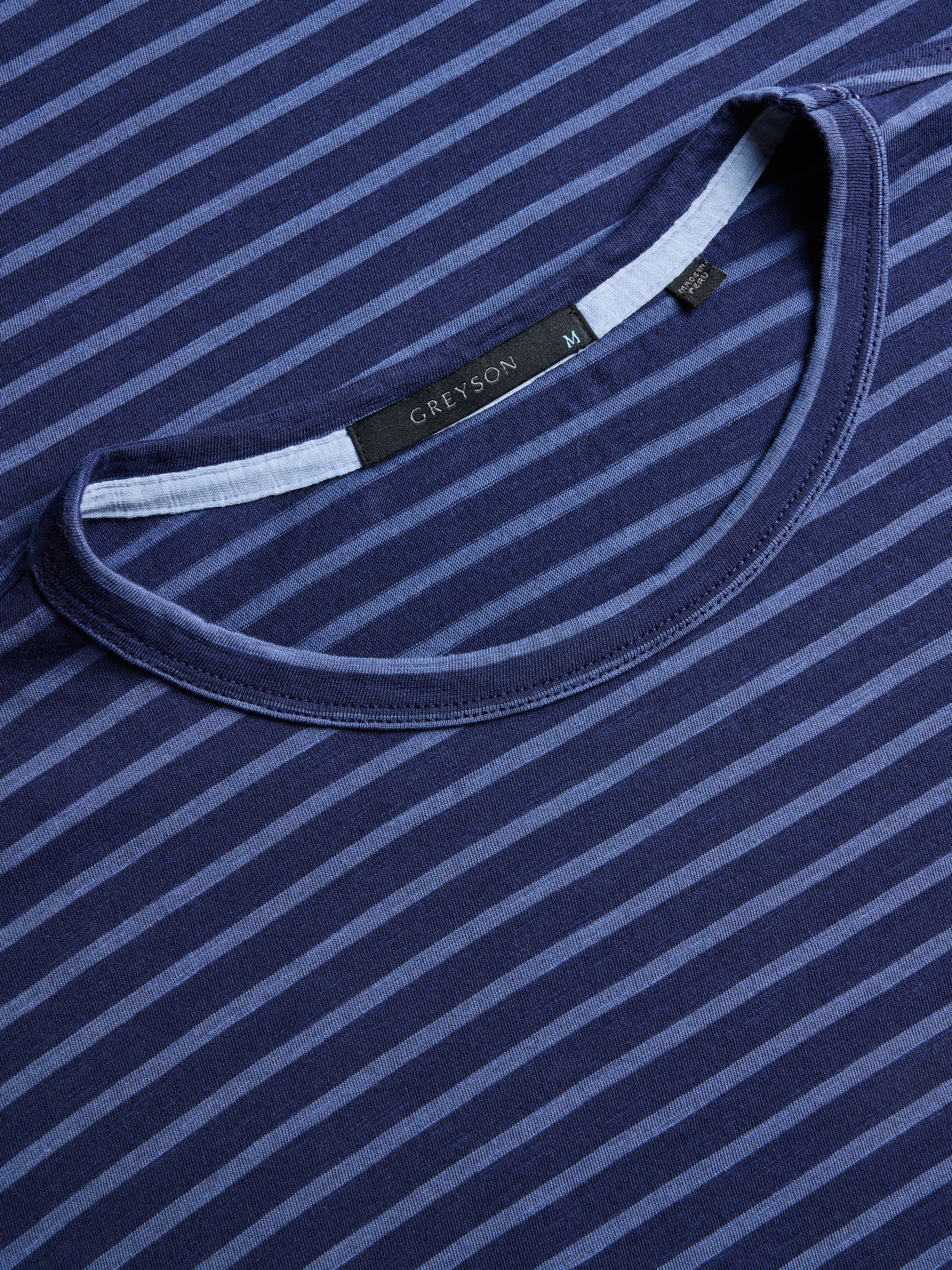 Alpha Slub Striped Short Sleeve Tee