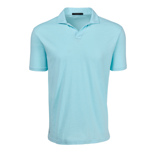 Alpha Slub Johnny Collar Short Sleeve Polo