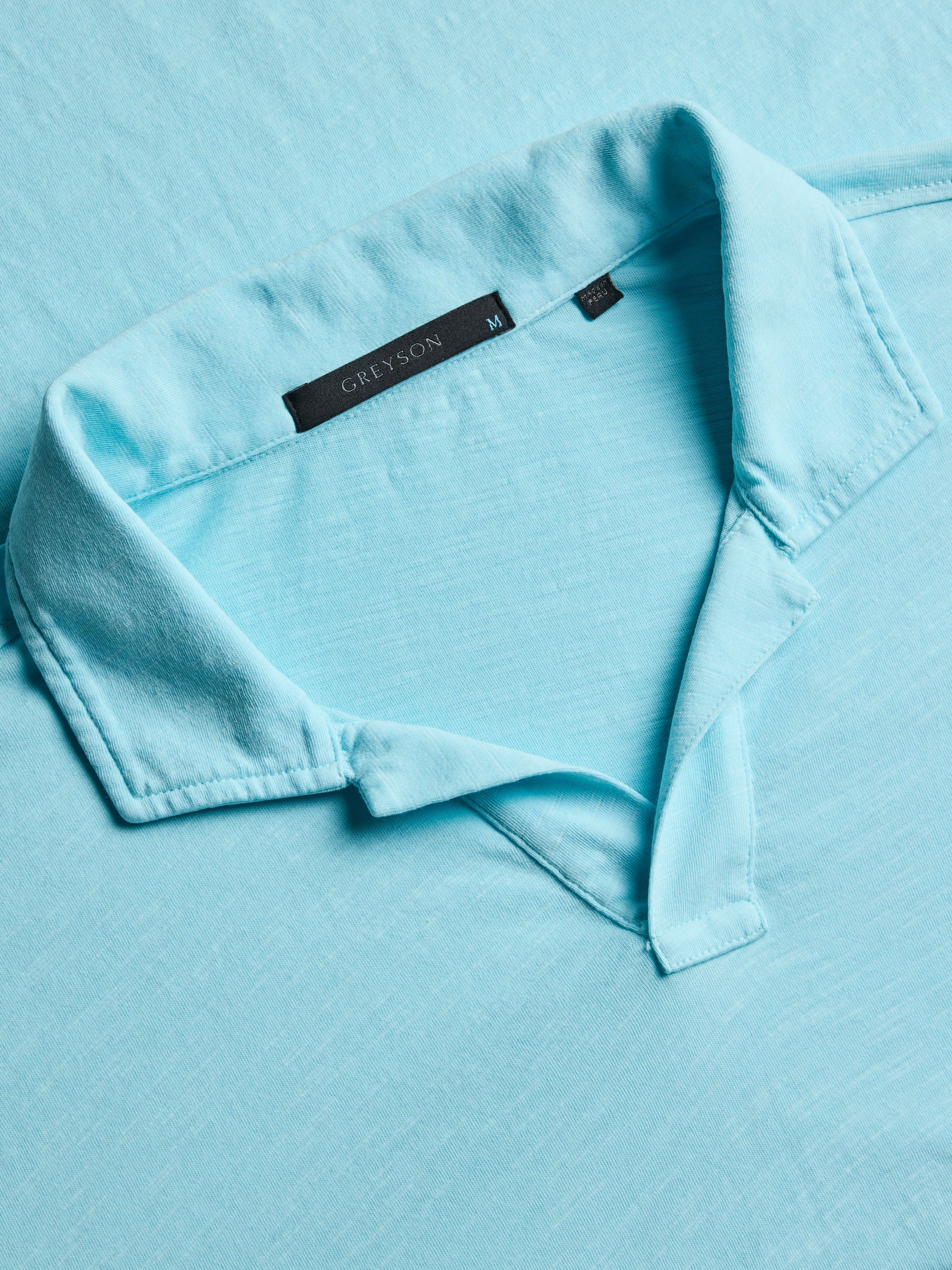 Alpha Slub Johnny Collar Short Sleeve Polo