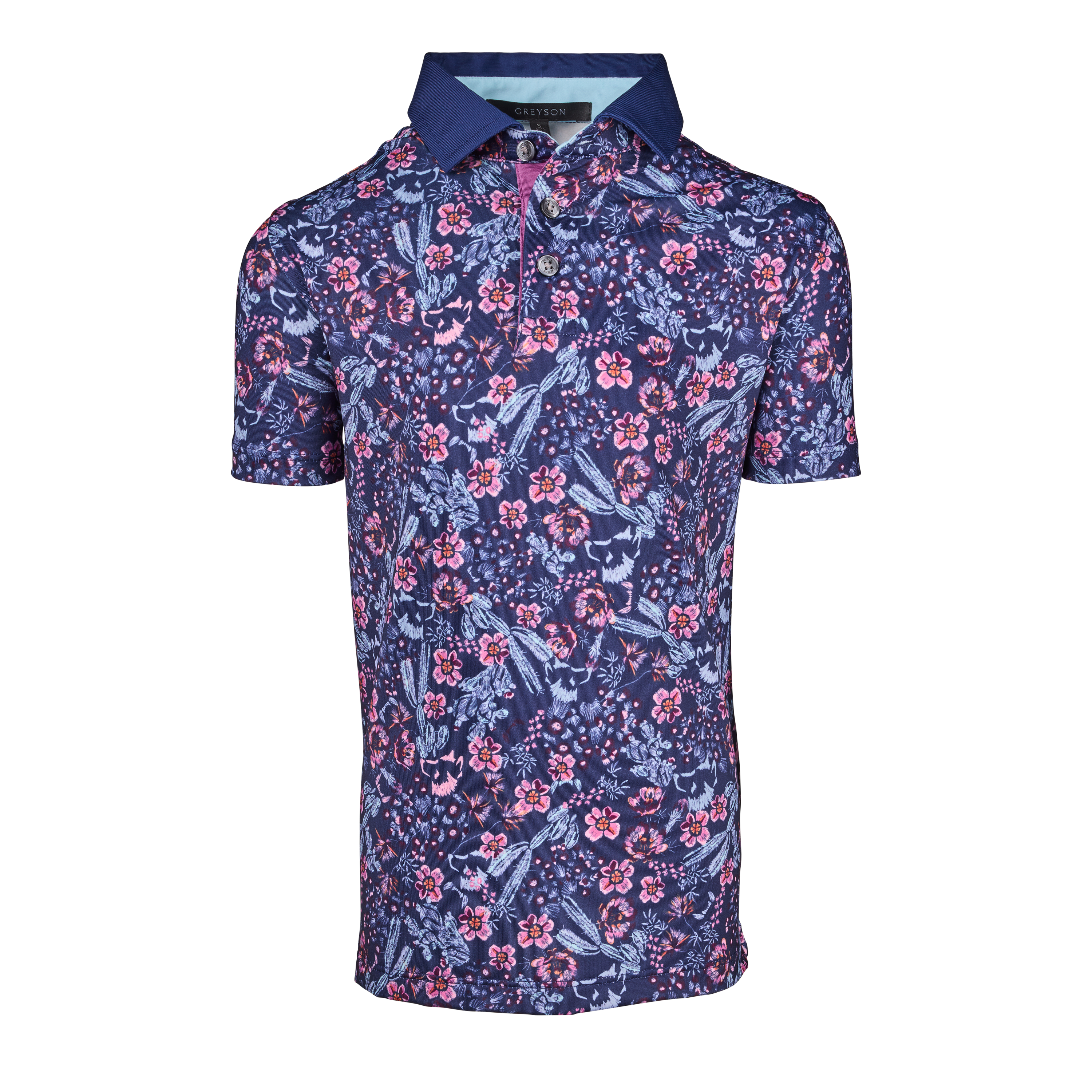 Boy's Desert Floral Short Sleeve Polo